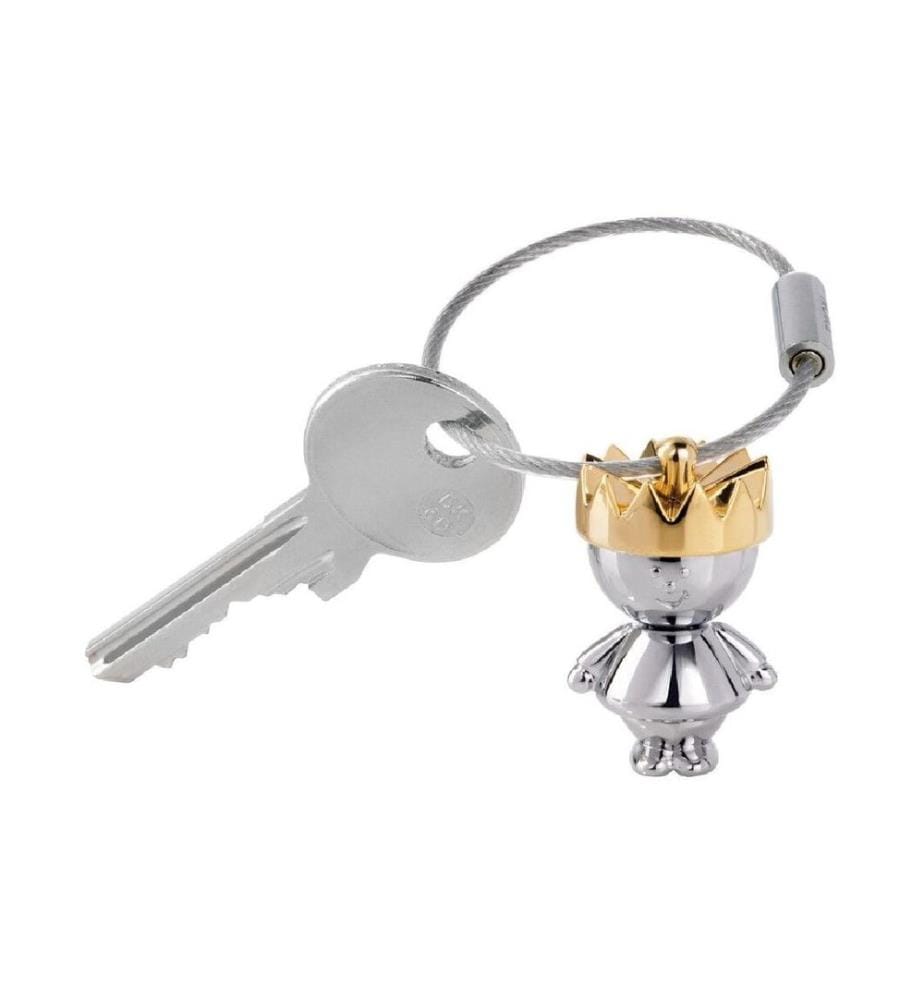 TROIKA - Porte-clés Little King Argent / Or