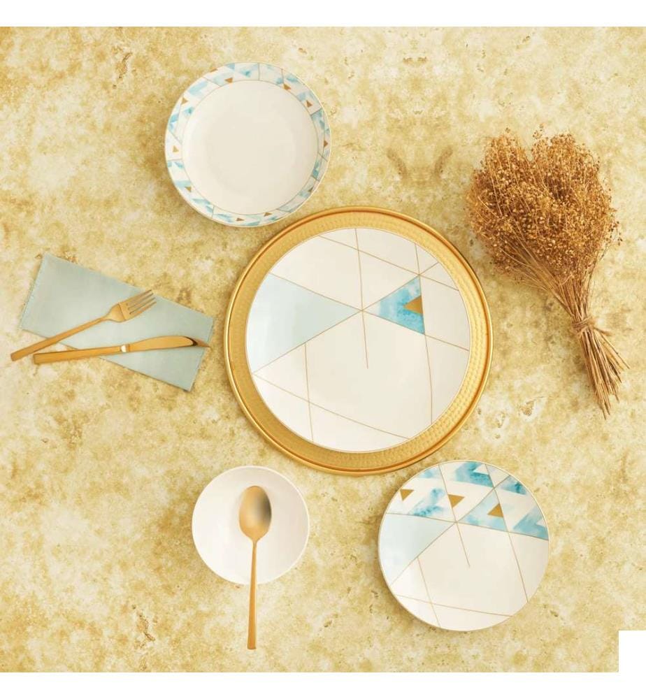 Service de Table 24 Pièces en Porcelaine - Blanc