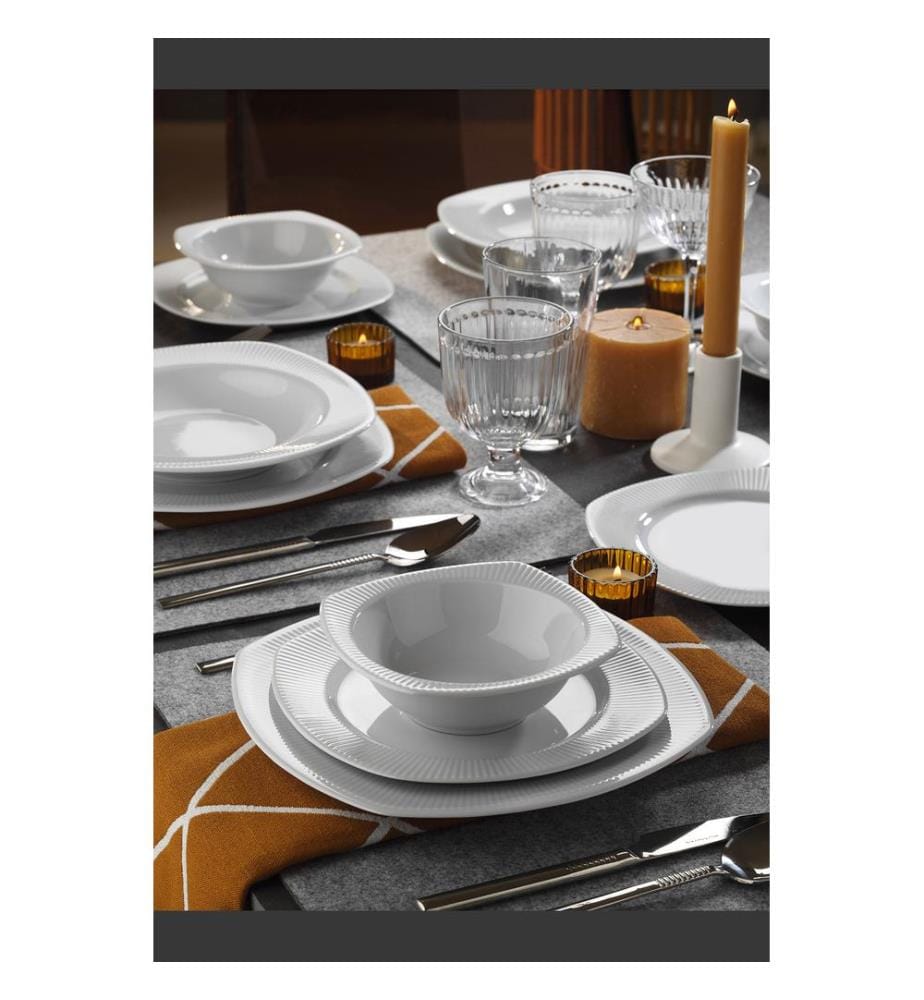 Service de Table 24 Pièces en Porcelaine