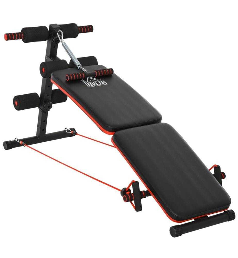 Banc Sit Up avec cordes d'entraînement multifonctionnelles