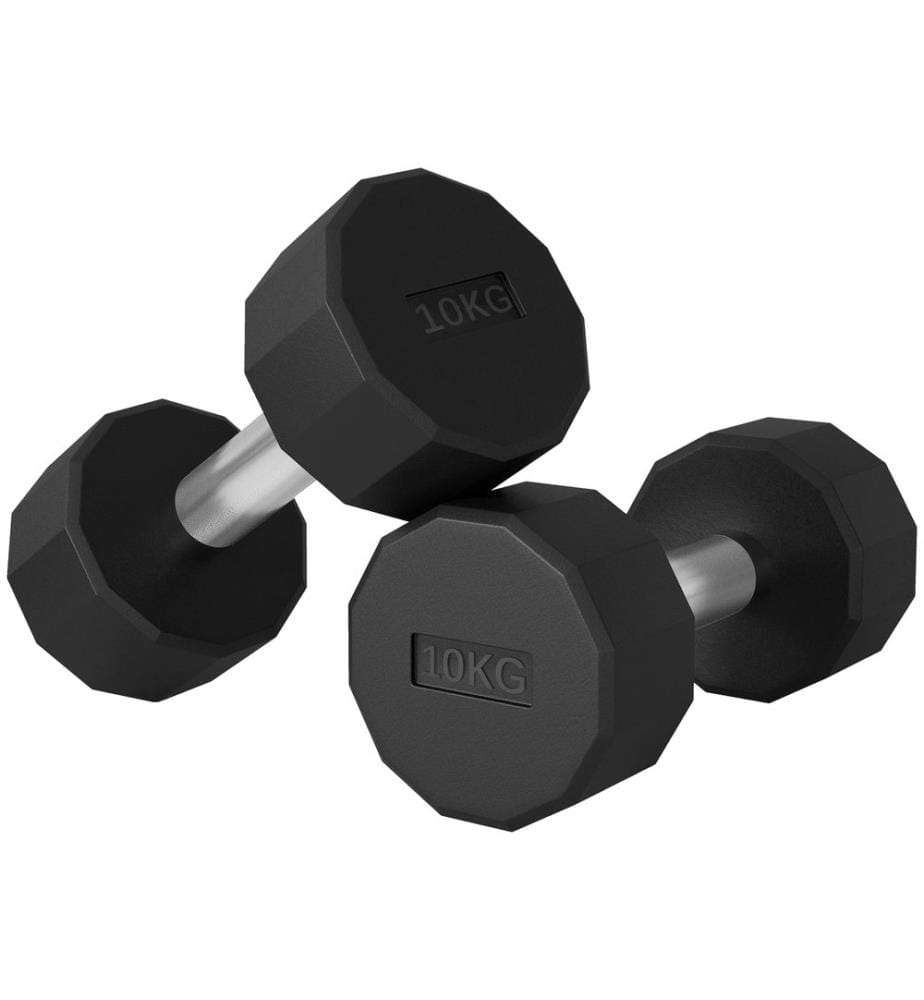 Lot d'haltères de 20 kg pour la musculation et l'entraînement avec poids, antidérapants et ergonomiques
