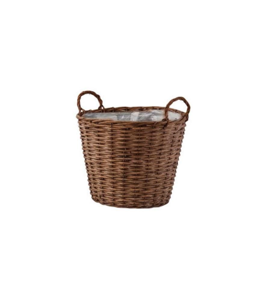 OPIFLOR - Panier en osier Max, 27 cm Brun