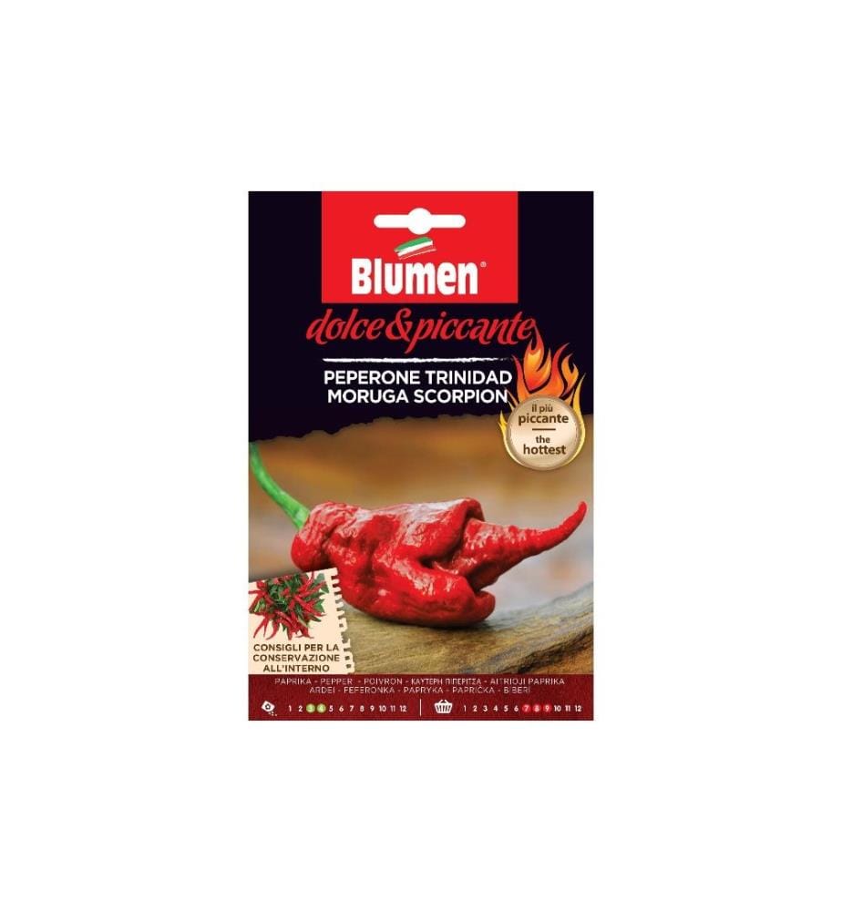 BLUMEN - Semence Paprika Trinidad Scorpion Scorpion Rosso