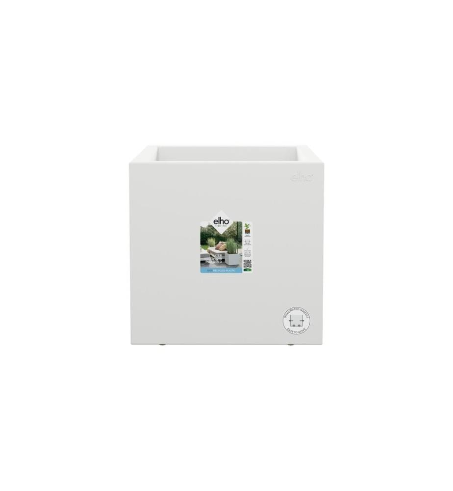 Elho - Pot de fleur Next carré 40 cm Blanc
