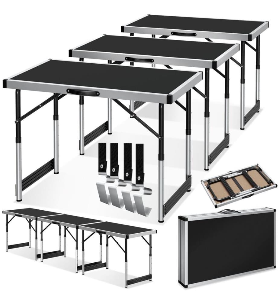 3 tables à tapisser - noir