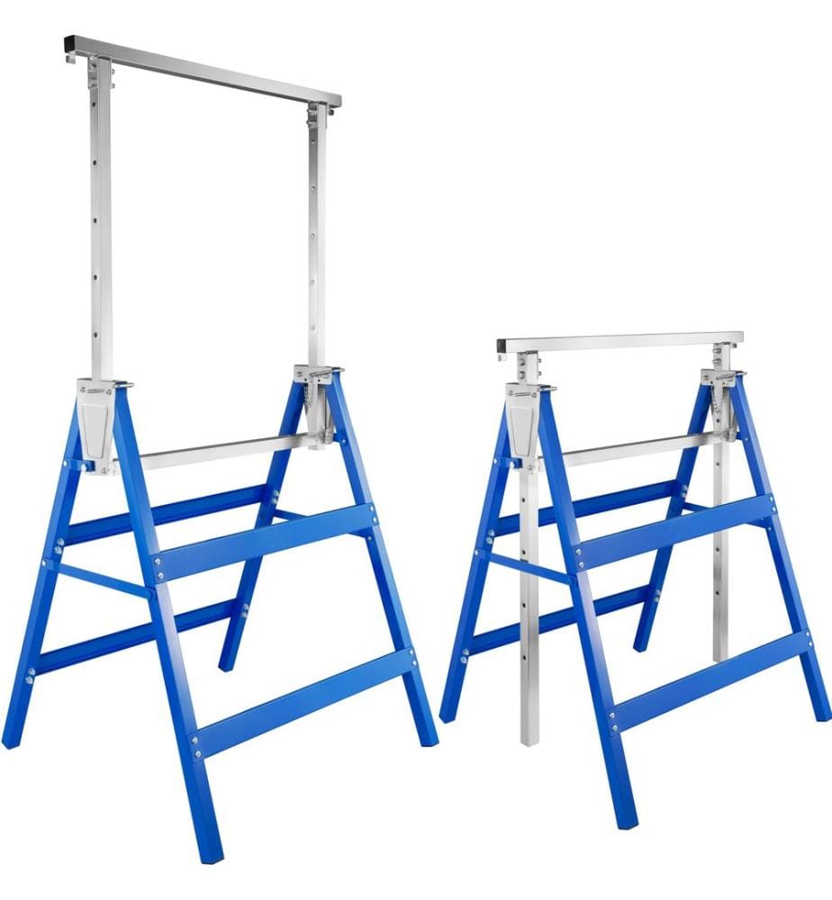 2 tréteaux télescopiques - bleu