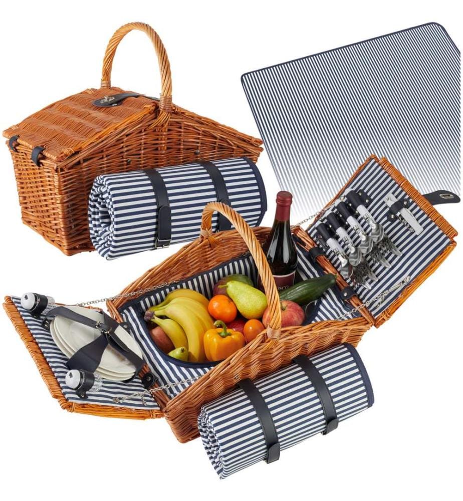 Panier pique-nique USEDOM pour 4 personnes - marron