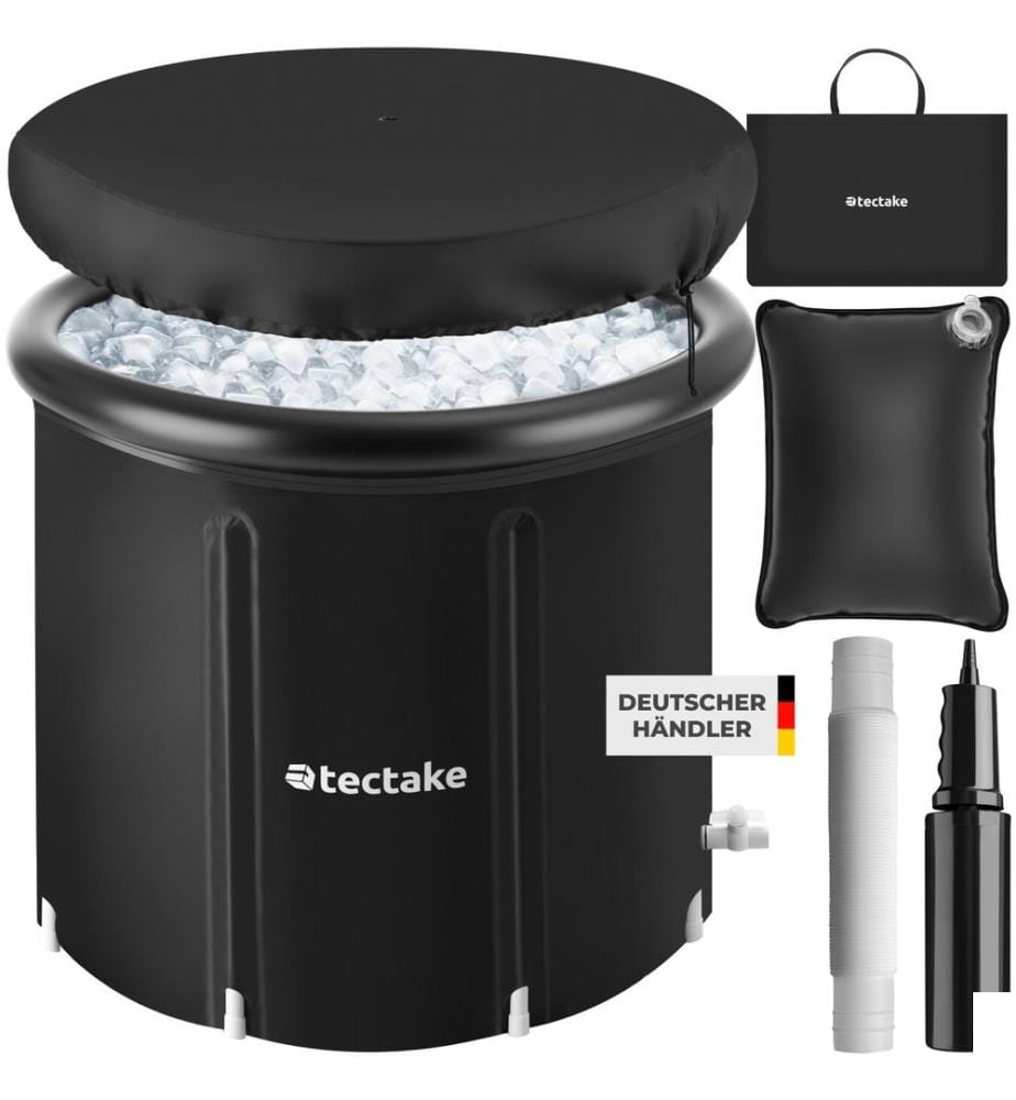 Baignoire à glace HELSINKI pliable avec triple isolation et pompe incl - Ø 75 x 75 cm