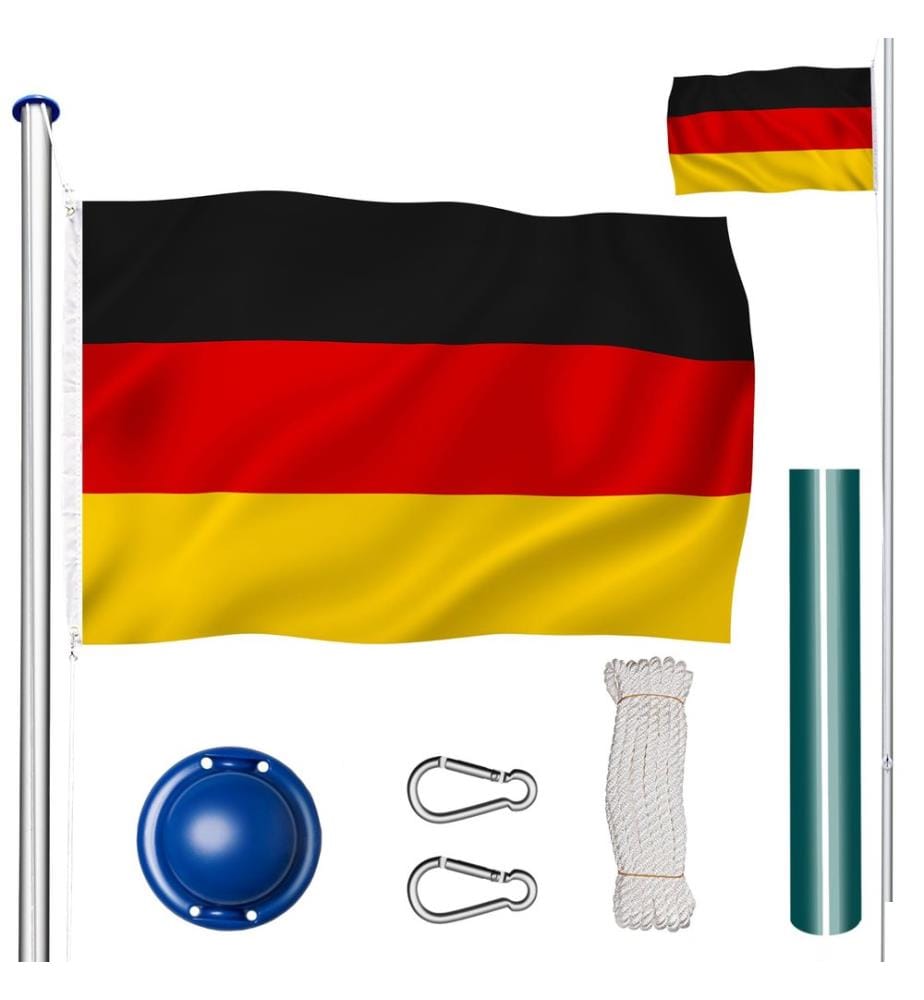 Mât de drapeau en aluminium à hauteur réglable - Allemagne
