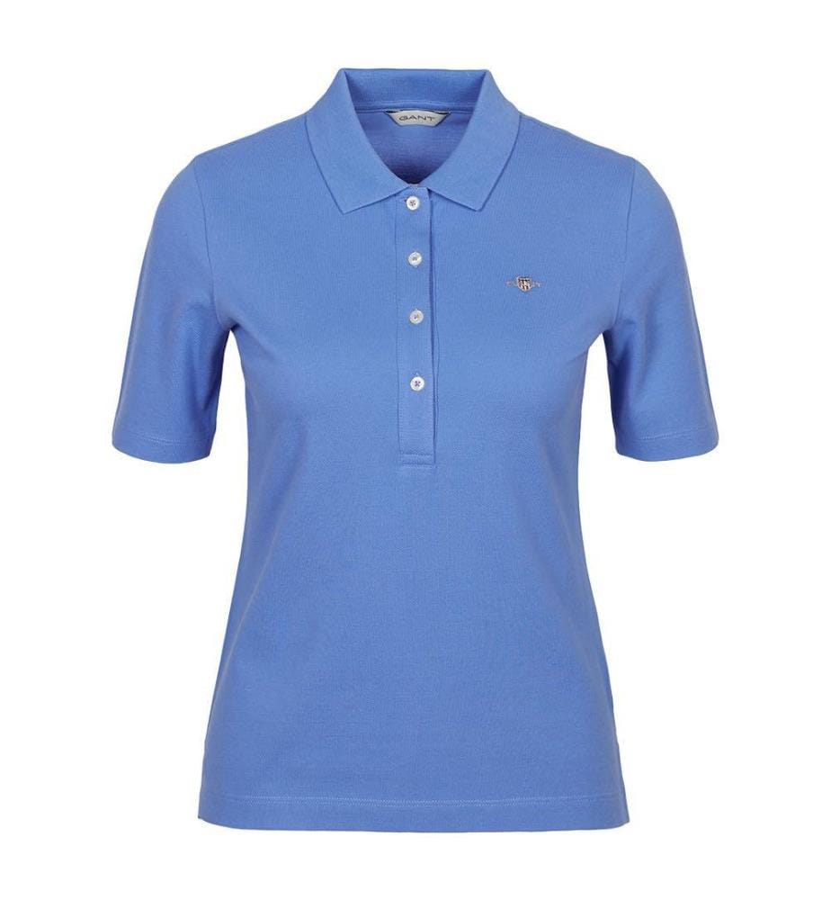 Polo en piqué Slim Shield - Bleu parfait