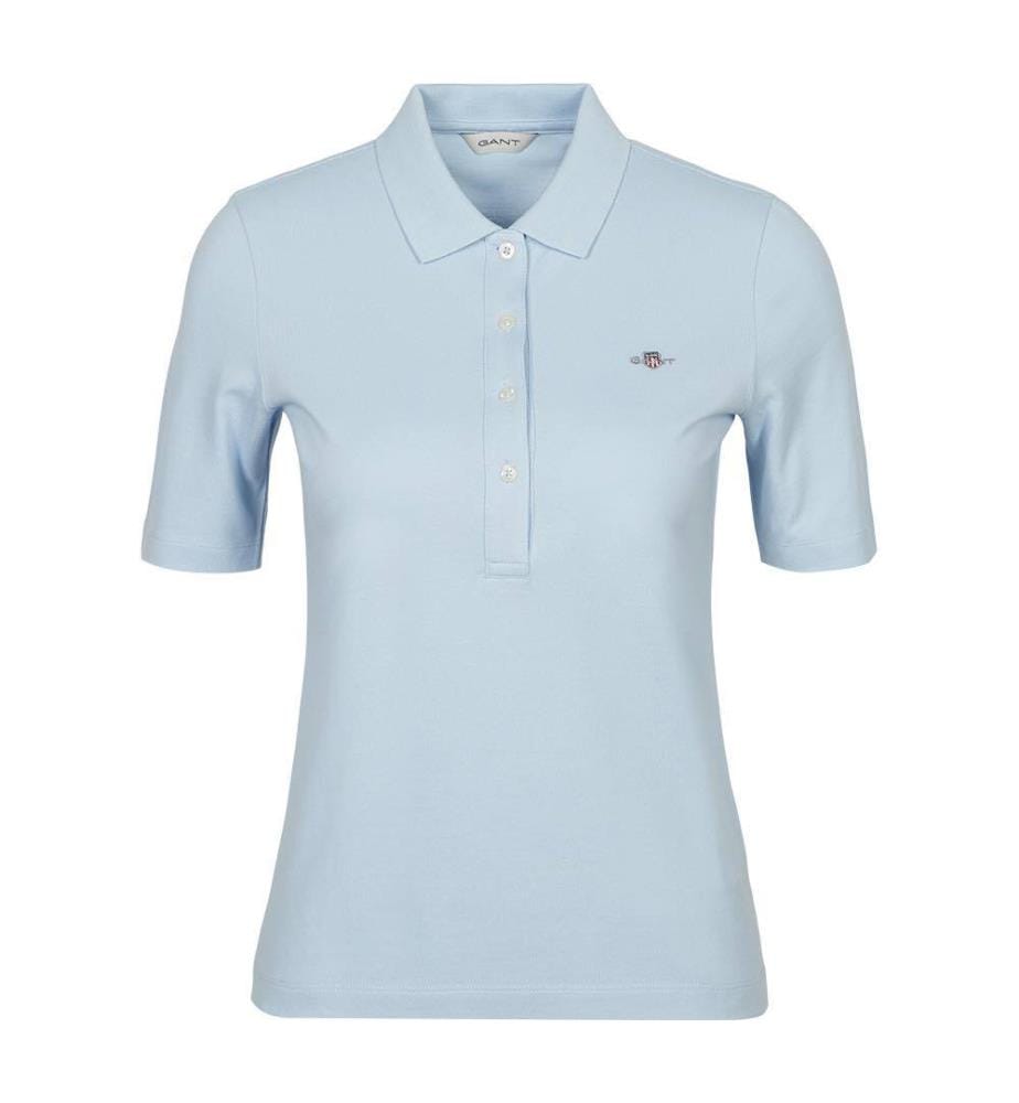 Polo Pique Slim Shield - Bleu frais