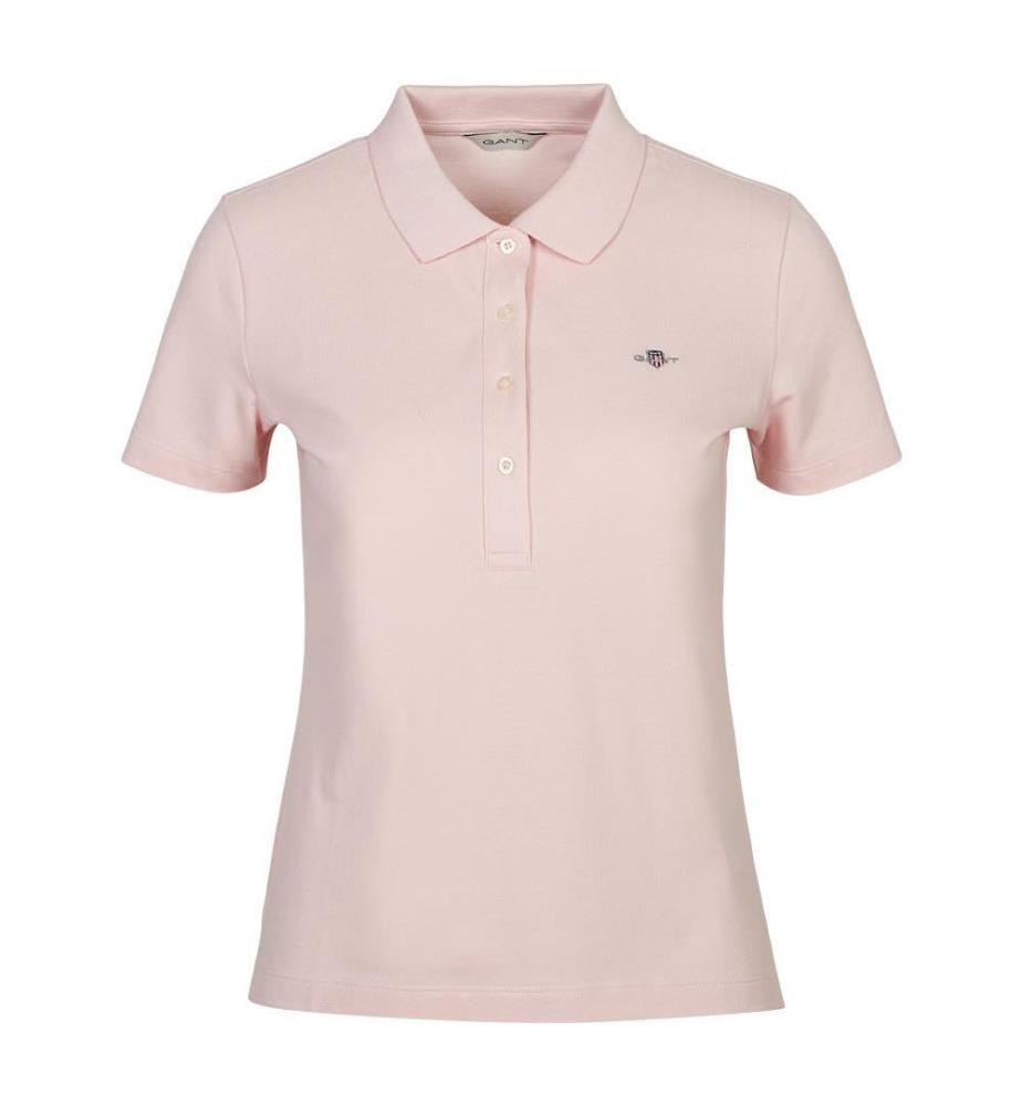 Polo Pique Slim Shield - Rose délavé