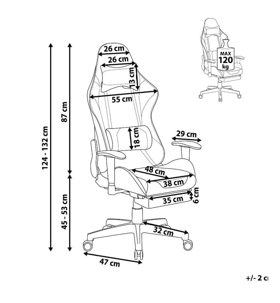 Siège de gaming VICTORY Cuir PU Noir