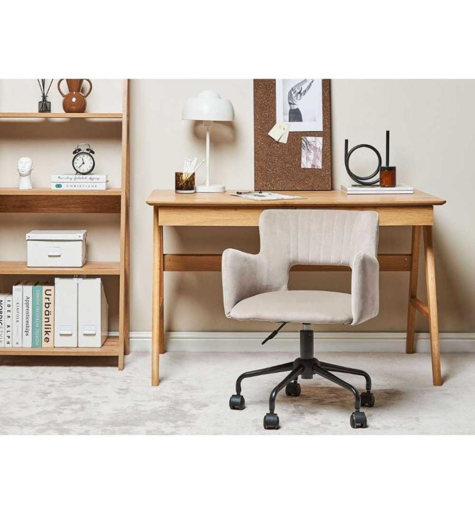 Chaise de bureau SANILAC II Velours Taupe