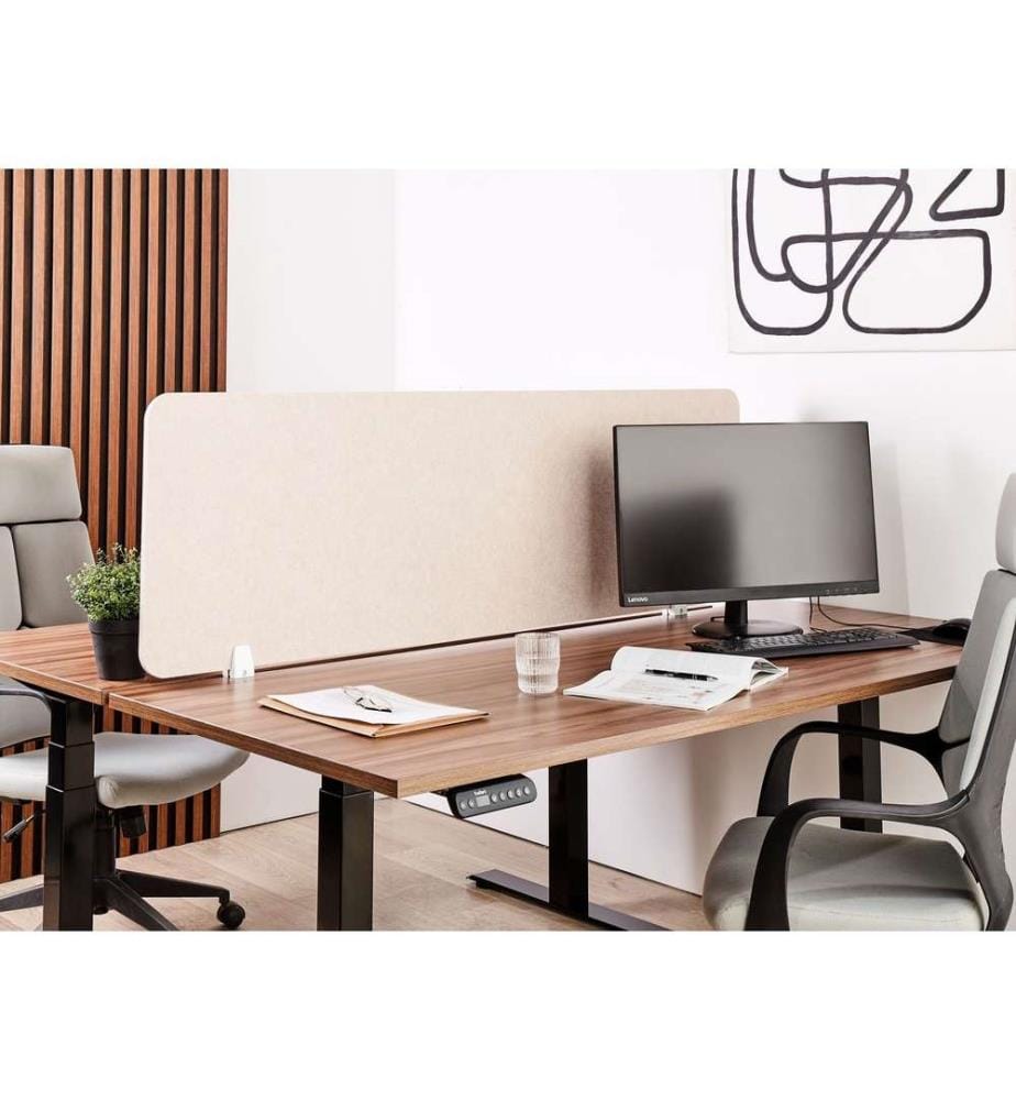 Cloison amovible de bureau SPLIT 160 x 50 cm Beige