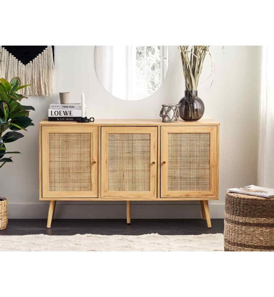 Armoire PEROTE Rotin Marron clair