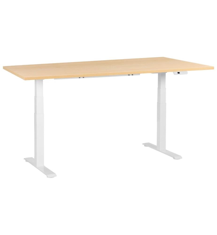 Bureau réglable en hauteur électriquement DESTINES Marron clair/blanc 180 cm 72 cm