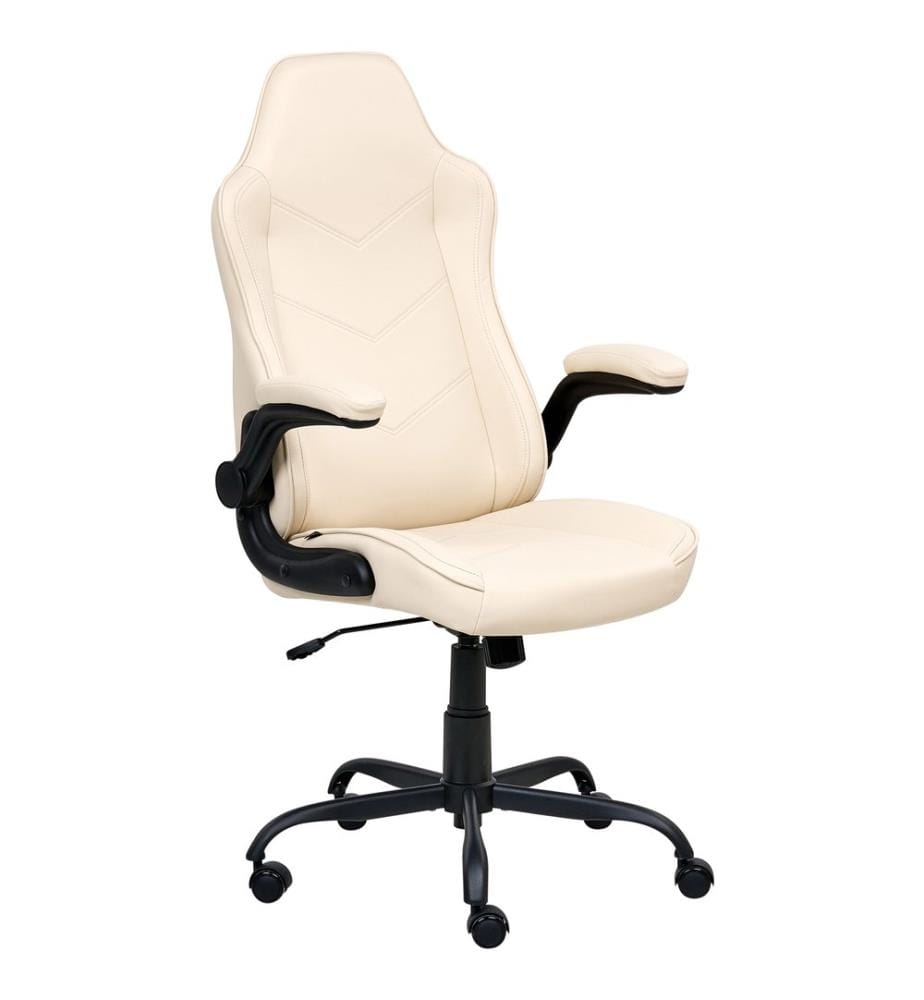 Chaise de bureau TRIUMPHER Cuir PU Blanc cassé