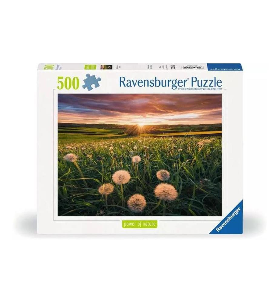 RAVENSBURGER - Puzzle Pissenlits au coucher du soleil 500 pièces