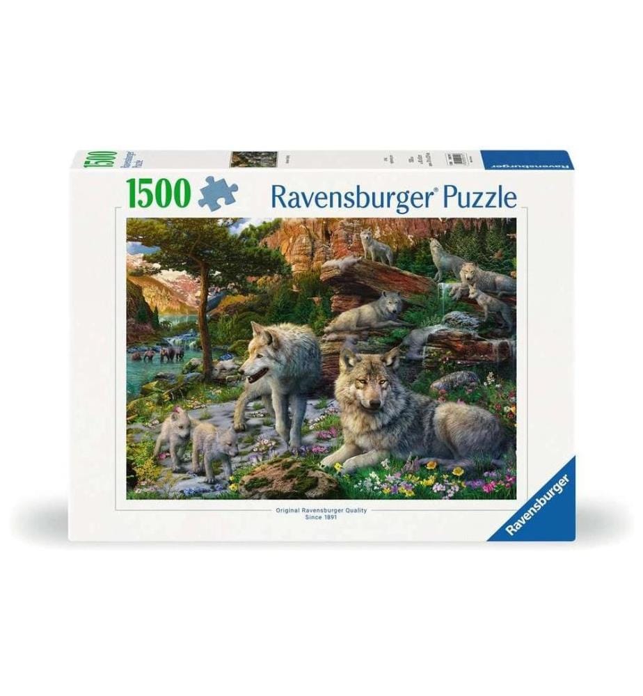 RAVENSBURGER - Puzzle La meute de loups au réveil du printemps