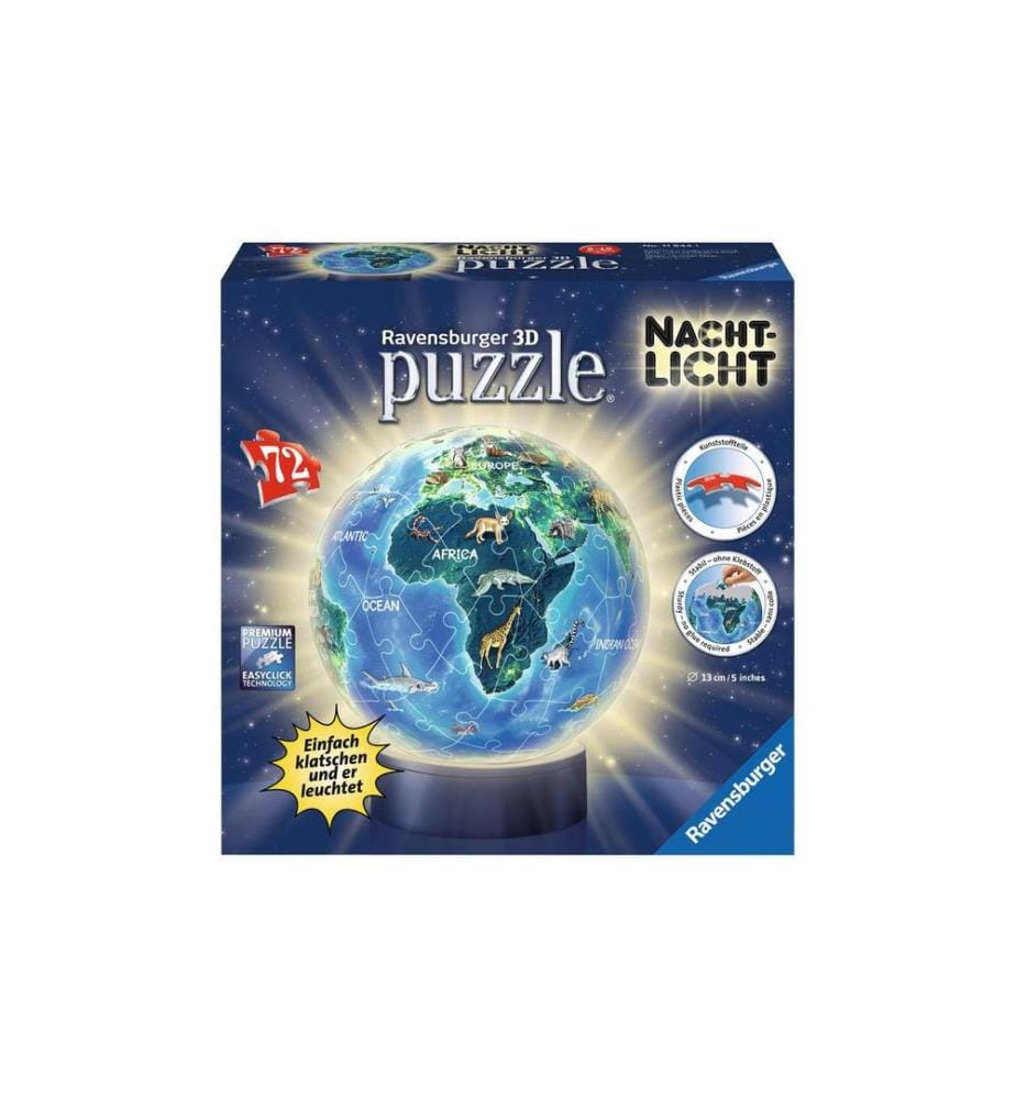 RAVENSBURGER - Puzzle en 3D La terre la nuit Lumière nocturne