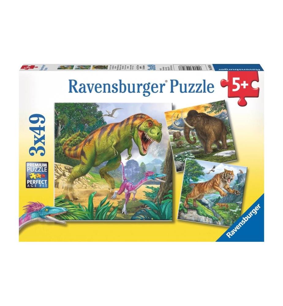Ravensburger Puzzle Souverain de la préhistoire 3 x 49 pièces