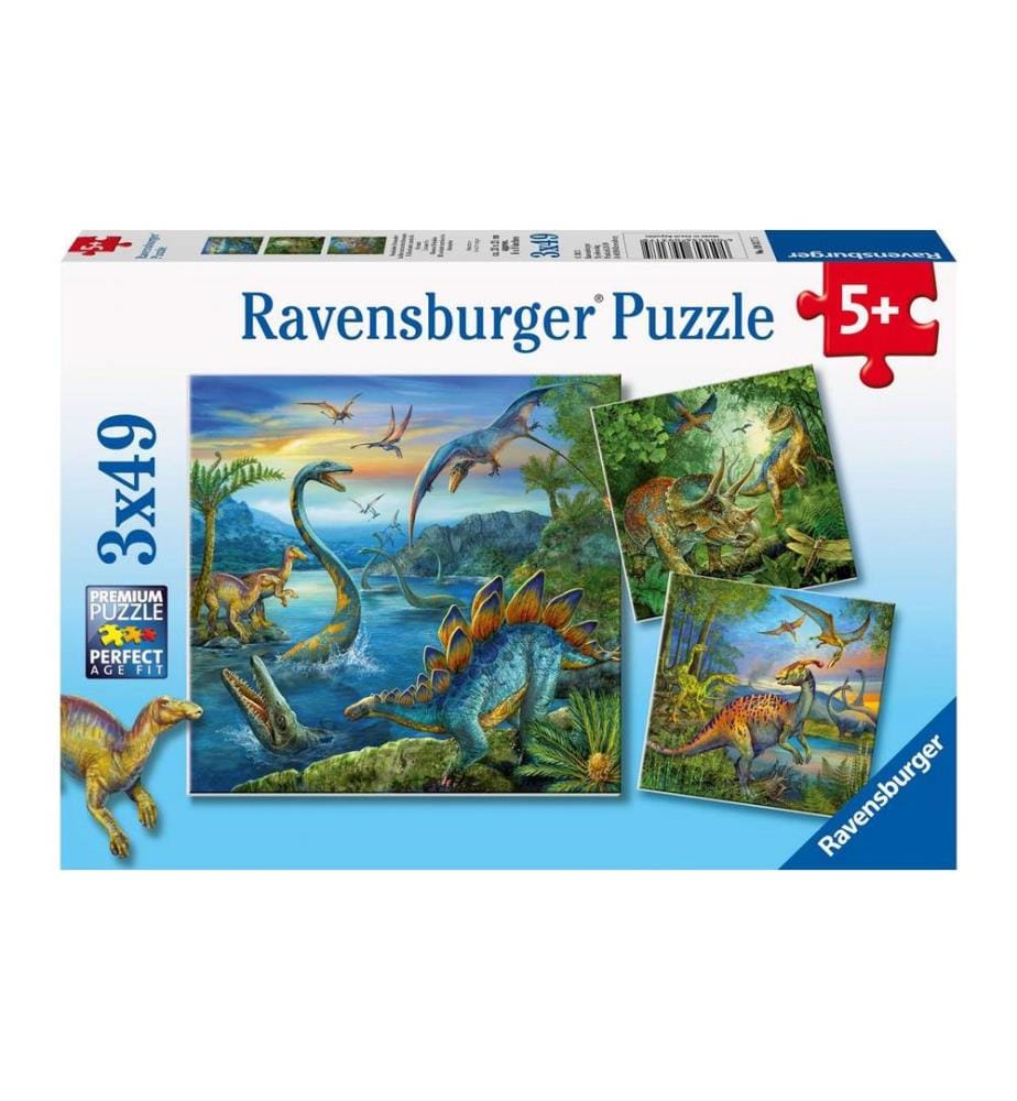 Ravensburger Puzzle Fascinations Dinosaures 3 x 49 pièces
