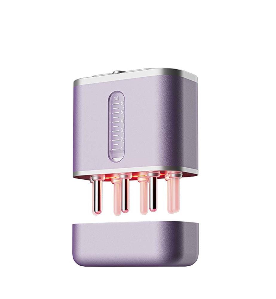 Applicateur de lotion/médicament capillaire avec traitement à la lumière rouge - Violet