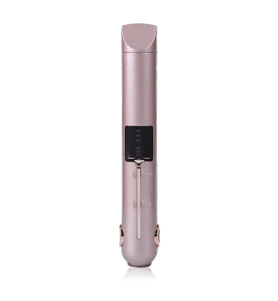 Lisseur de cheveux sans fil 2 en 1, pour boucler et lisser - Rose