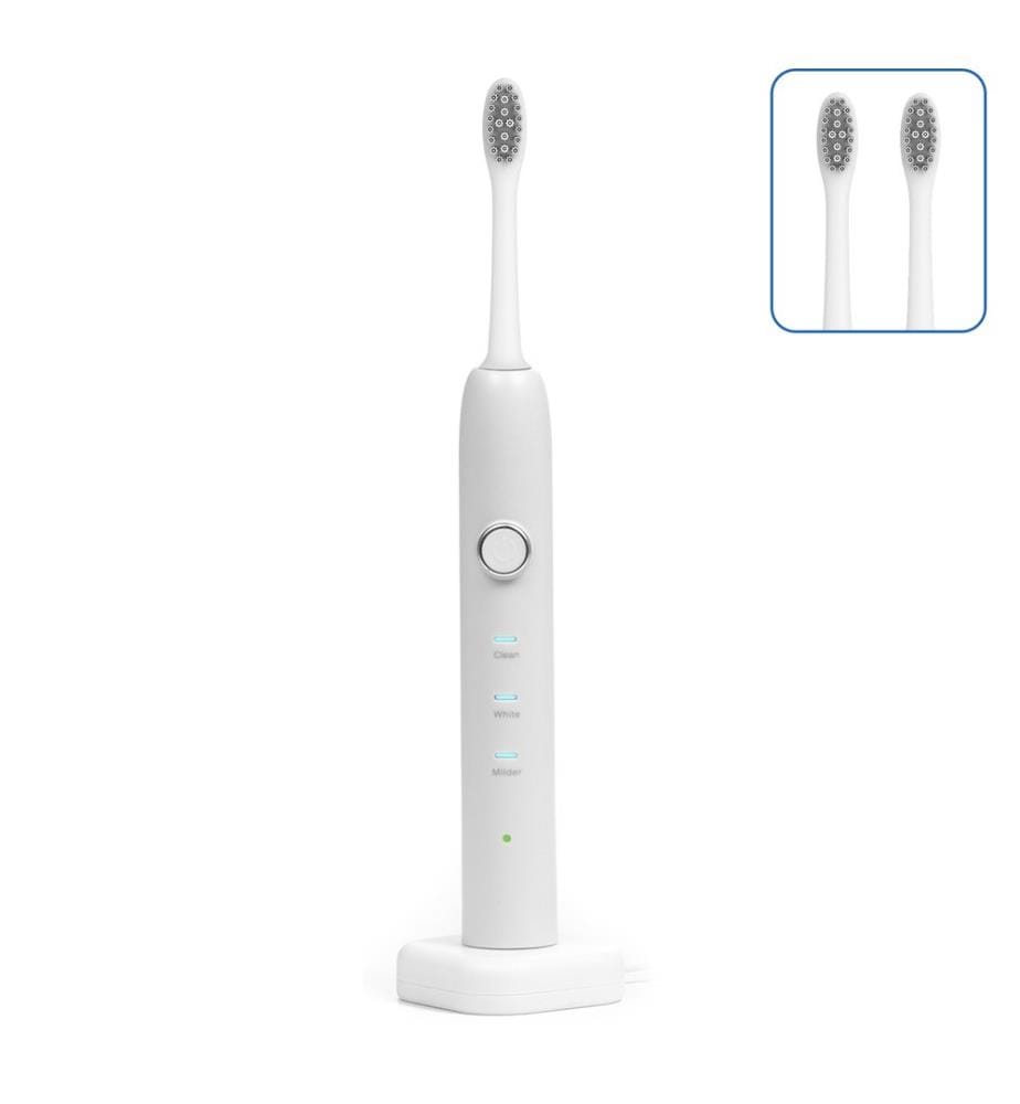 Brosse à dents électrique avec et tête de brosse - Blanc