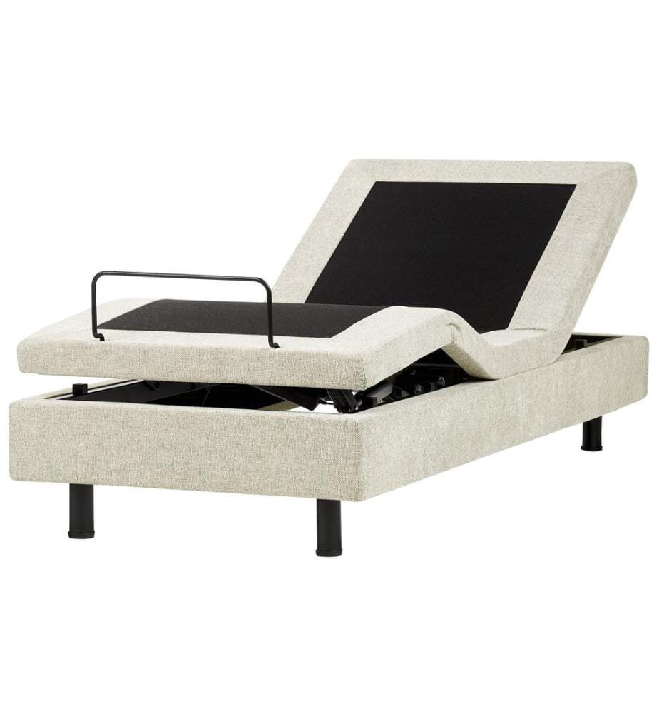 Lit réglable sans tête de lit Tissu CASTELLAN 90 x 200 cm Beige