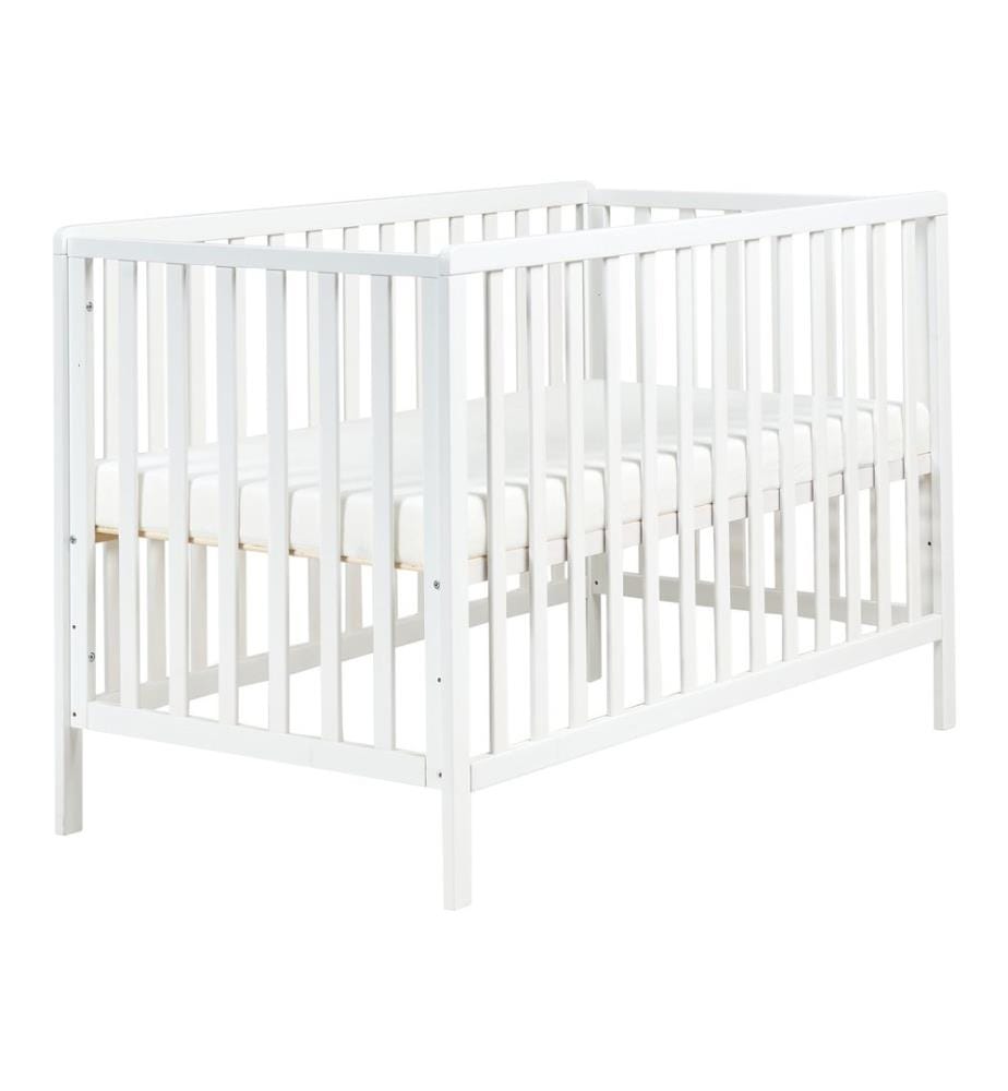 Lit de bébé Bois de pin KIAMA 70 x 130 cm Blanc
