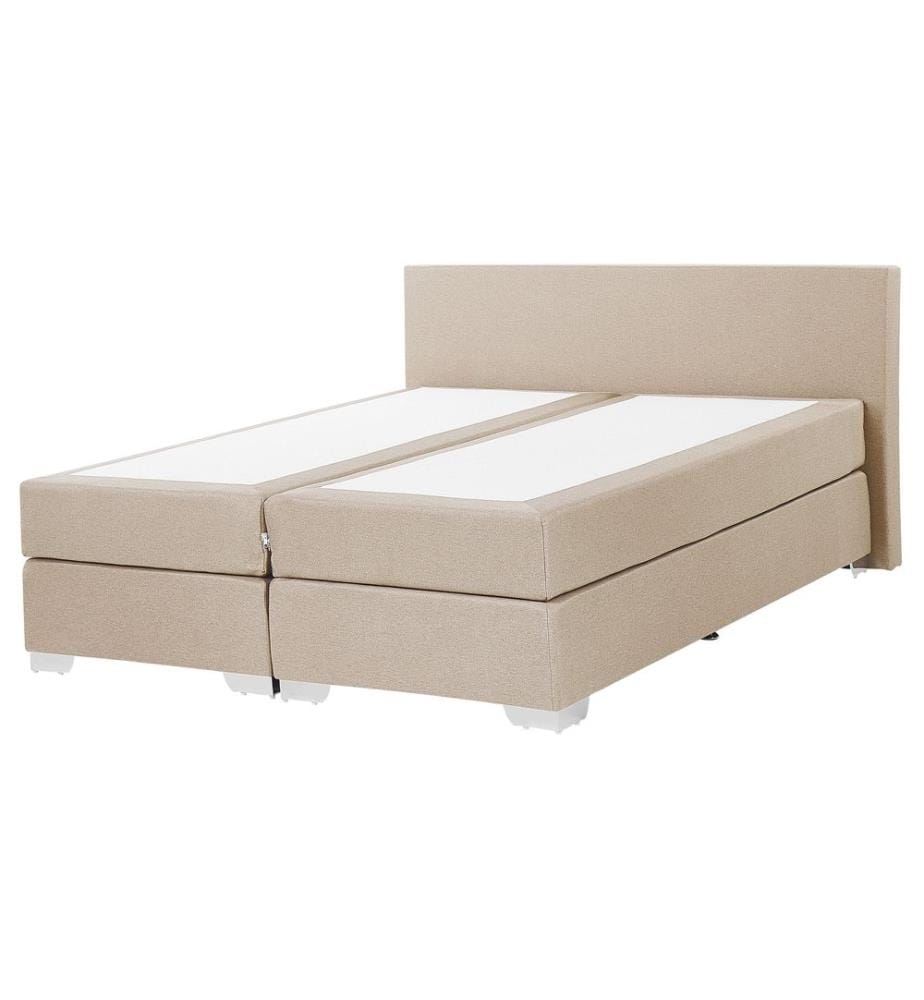 Lit Boxspring Tissu PRESIDENT 160 x 200 cm Beige