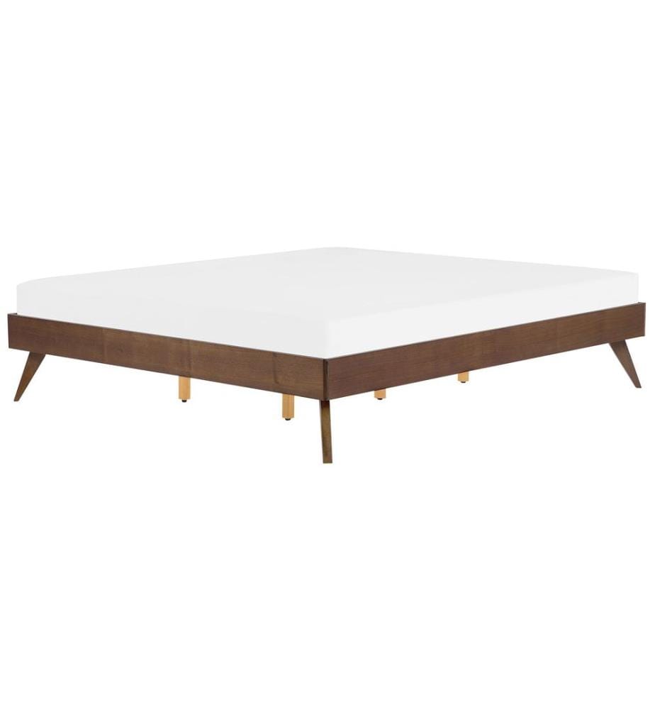 Lit sans tête de lit BERRIC 180 x 200 cm Frêne foncé