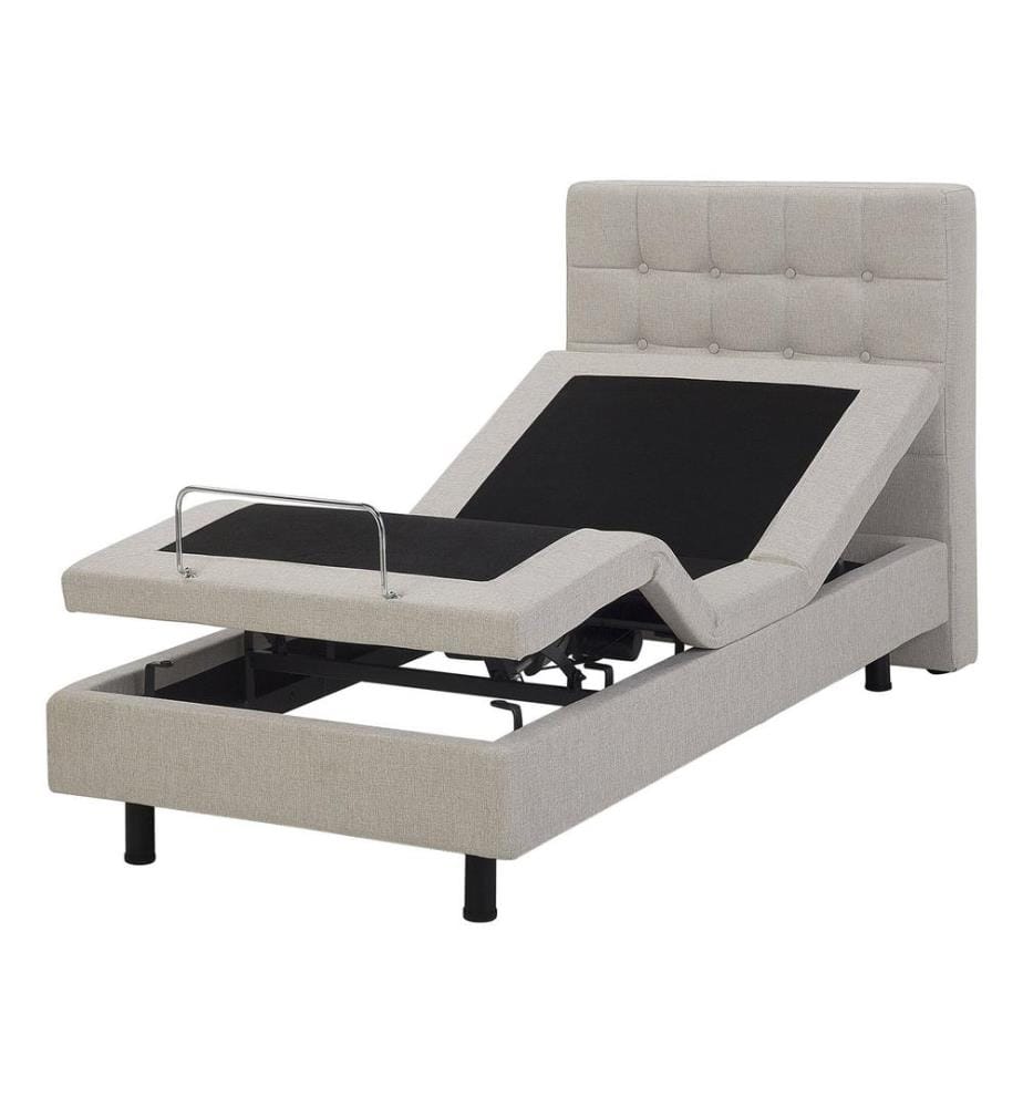 Lit réglable Tissu DUKE 80 x 200 cm Beige
