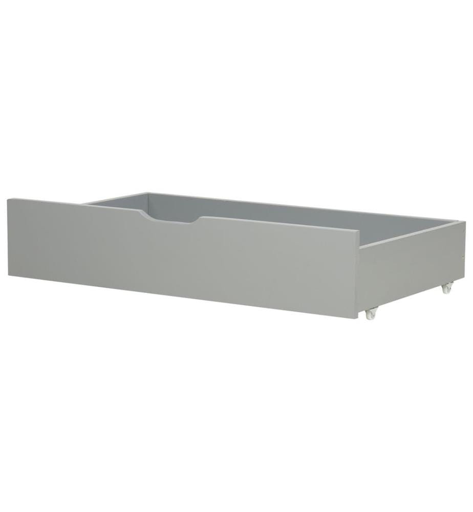 Lot de 2 tiroirs de rangement pour lit Bois de pin RUMILLY Gris