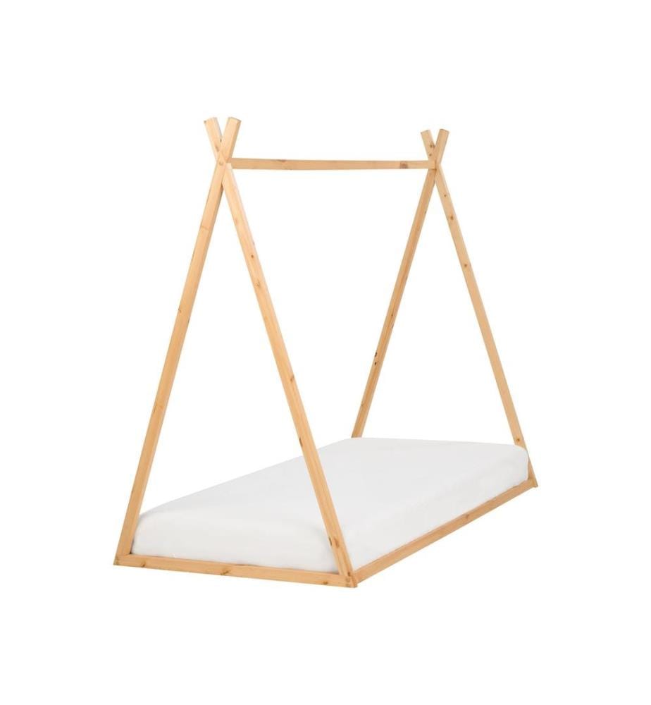 Lit d'enfant Tipi Bois de pin SAURAT 90 x 200 cm Marron clair