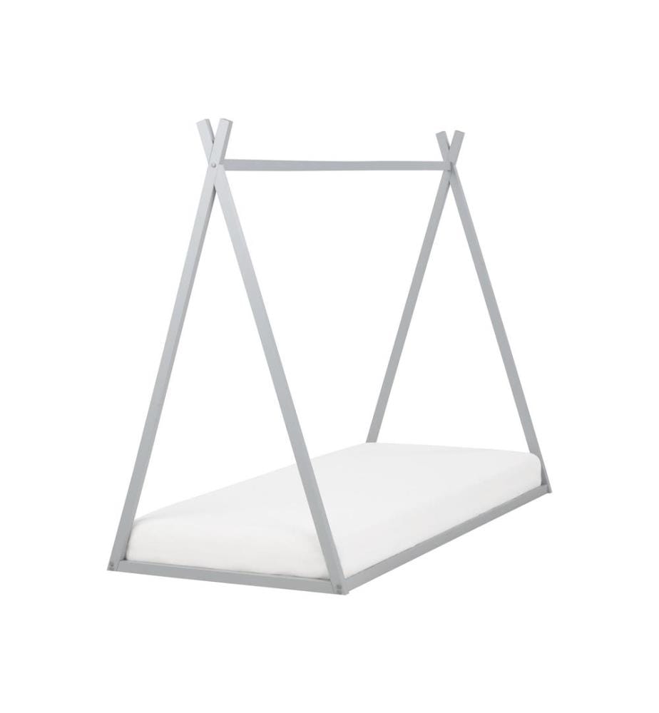Lit d'enfant Tipi Bois de pin SAURAT 90 x 200 cm Gris