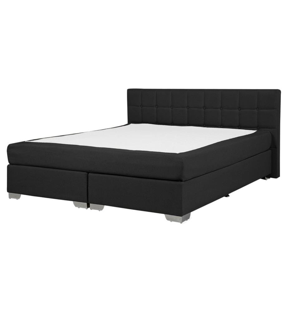 Lit Boxspring Tissu ADMIRAL 160 x 200 cm Noir