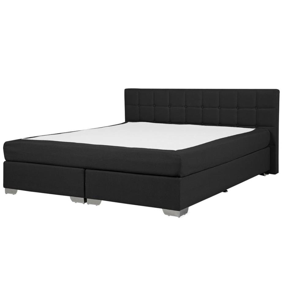 Lit Boxspring Tissu ADMIRAL 180 x 200 cm Noir