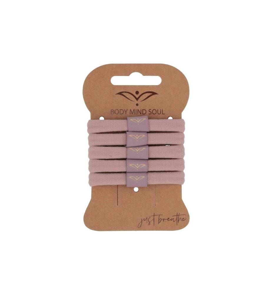 Body Mind Soul - Élastique pour cheveux Yoga, lilas 5 pièces