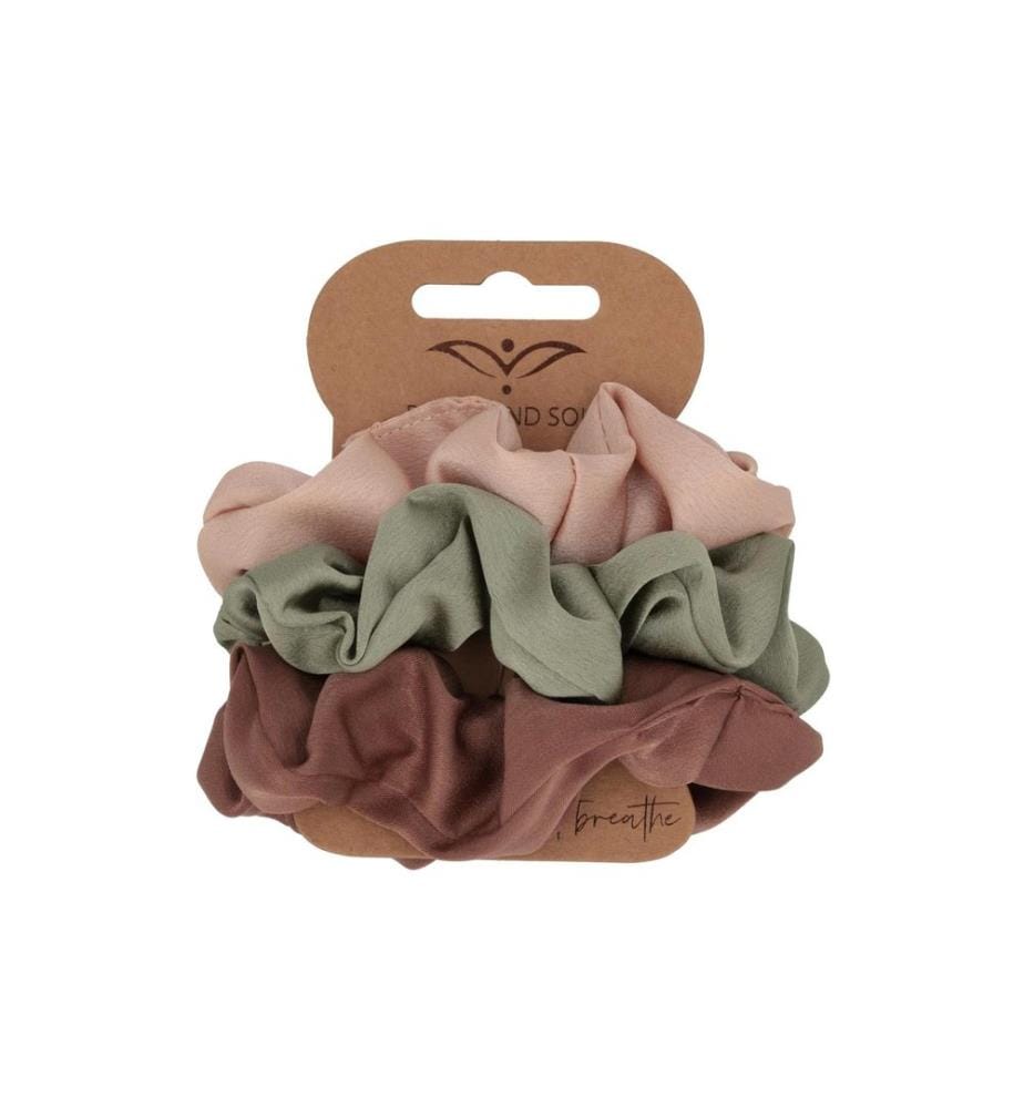 Body Mind Soul - Scrunchy Yoga, Beige, Vert sauge, Marron 3 pièces
