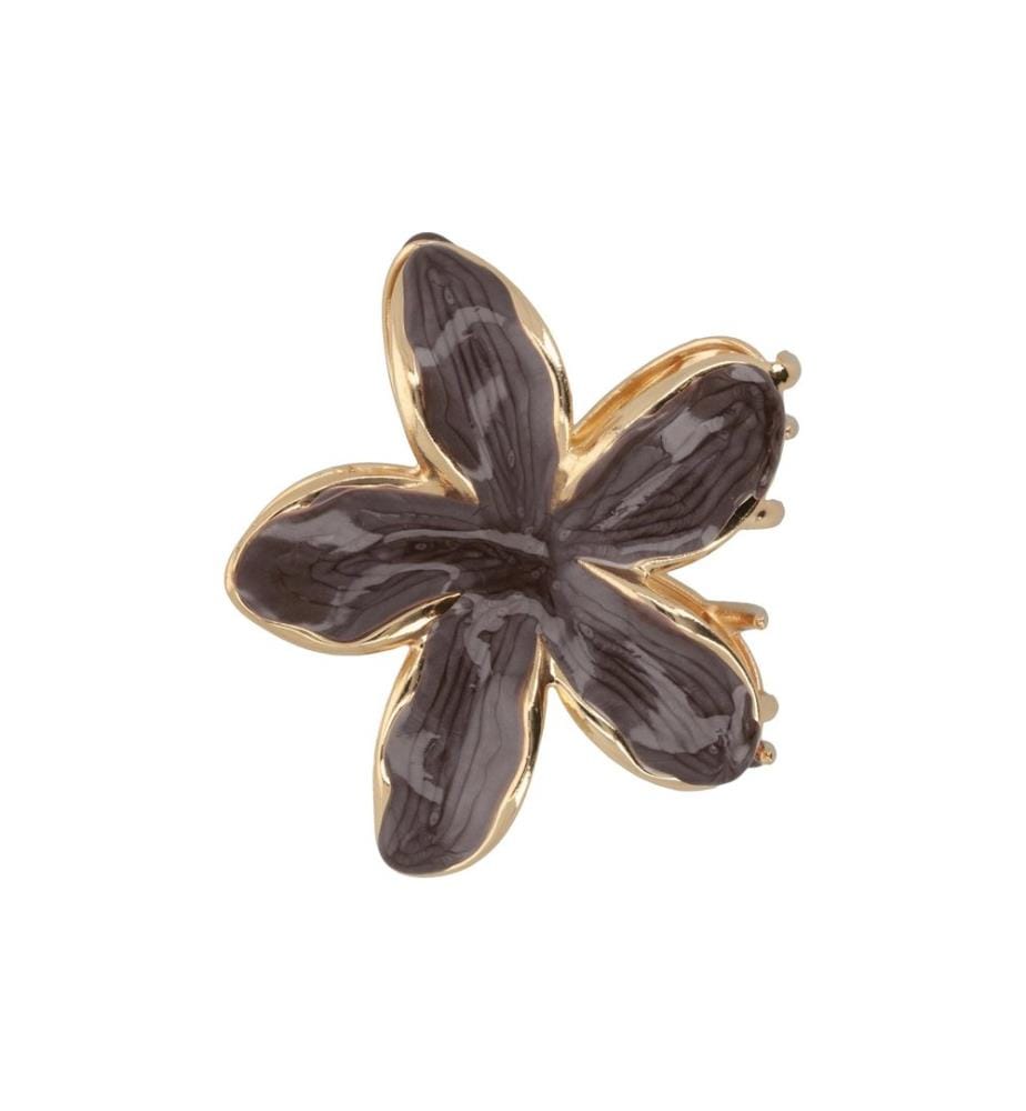 Trisa Accessoires - Set de pinces à fleurs, Doré avec finition nacrée brune