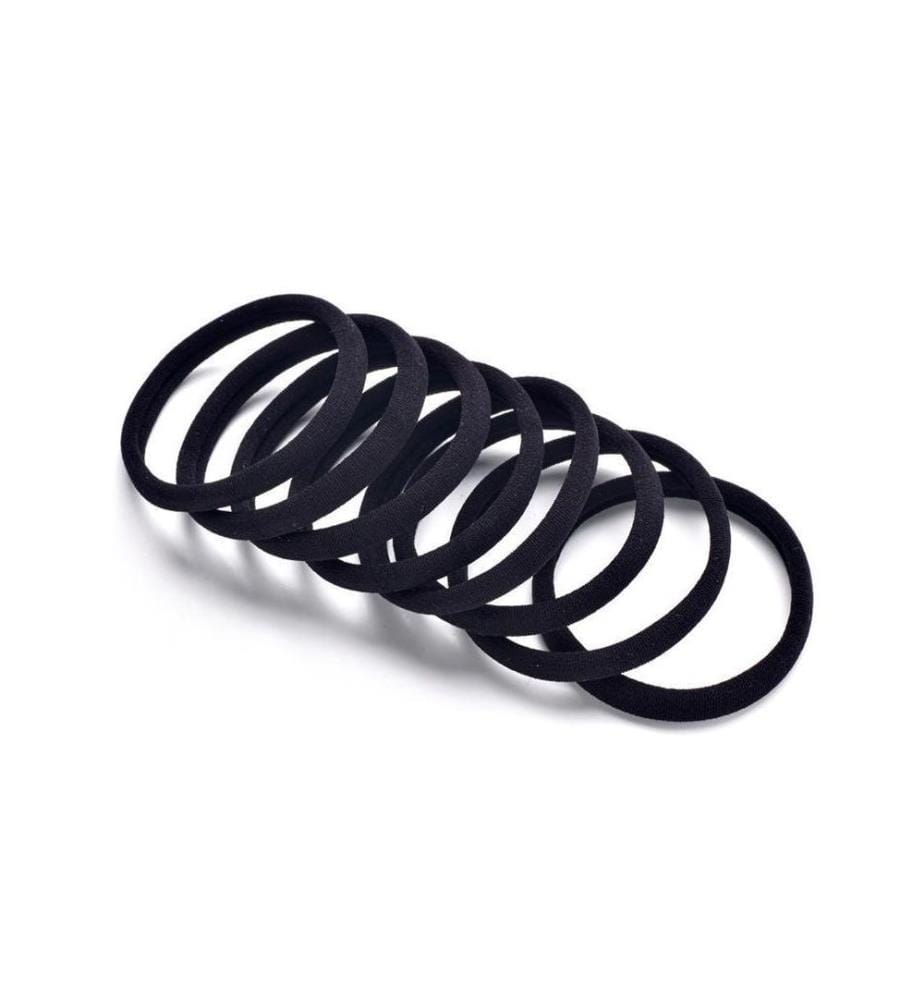 DailyGo - Élastique pour cheveux 5 cm 8 pièces, droit, noir