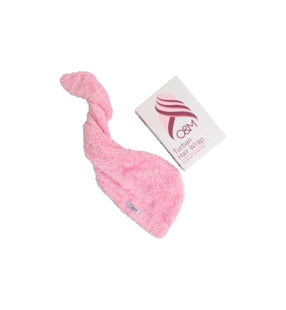 O & M - Turban Hair Wrap Turban Hair Wrap Pink Fibre micro tissée rose