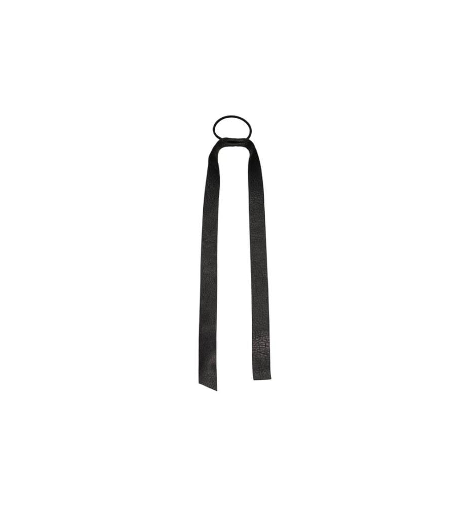 corinne - Leather Band Long Black Bracelet en cuir long Noir