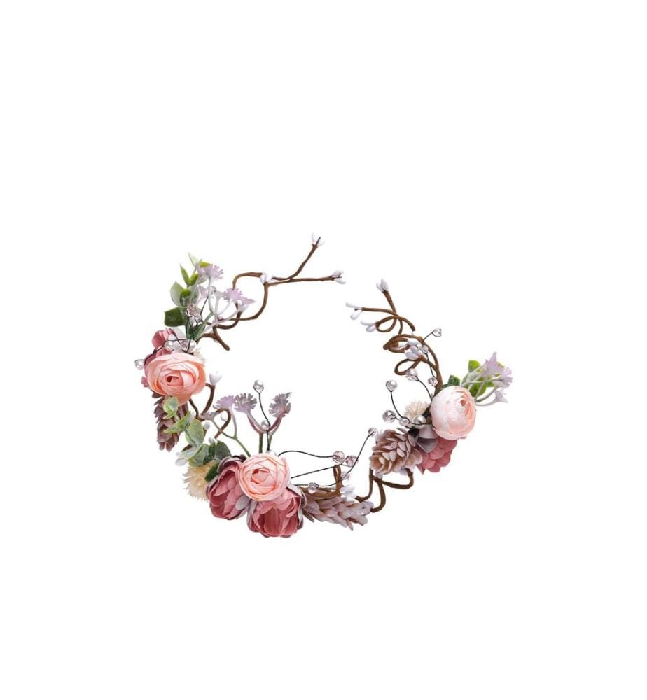 Trisa Accessoires - Perles pour couronne de fleurs Couronne de fleurs perles vieux rose & lilas
