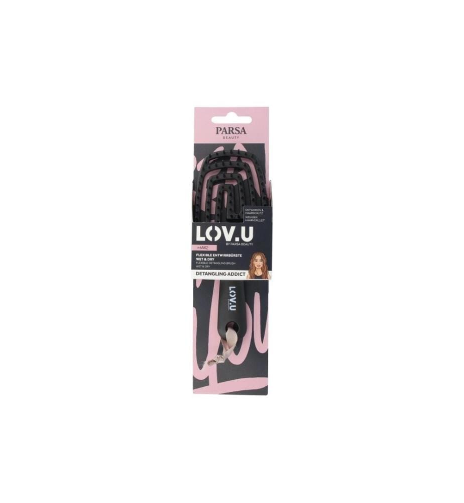 Parsa Beauty Brosse à démêler flexible Noir