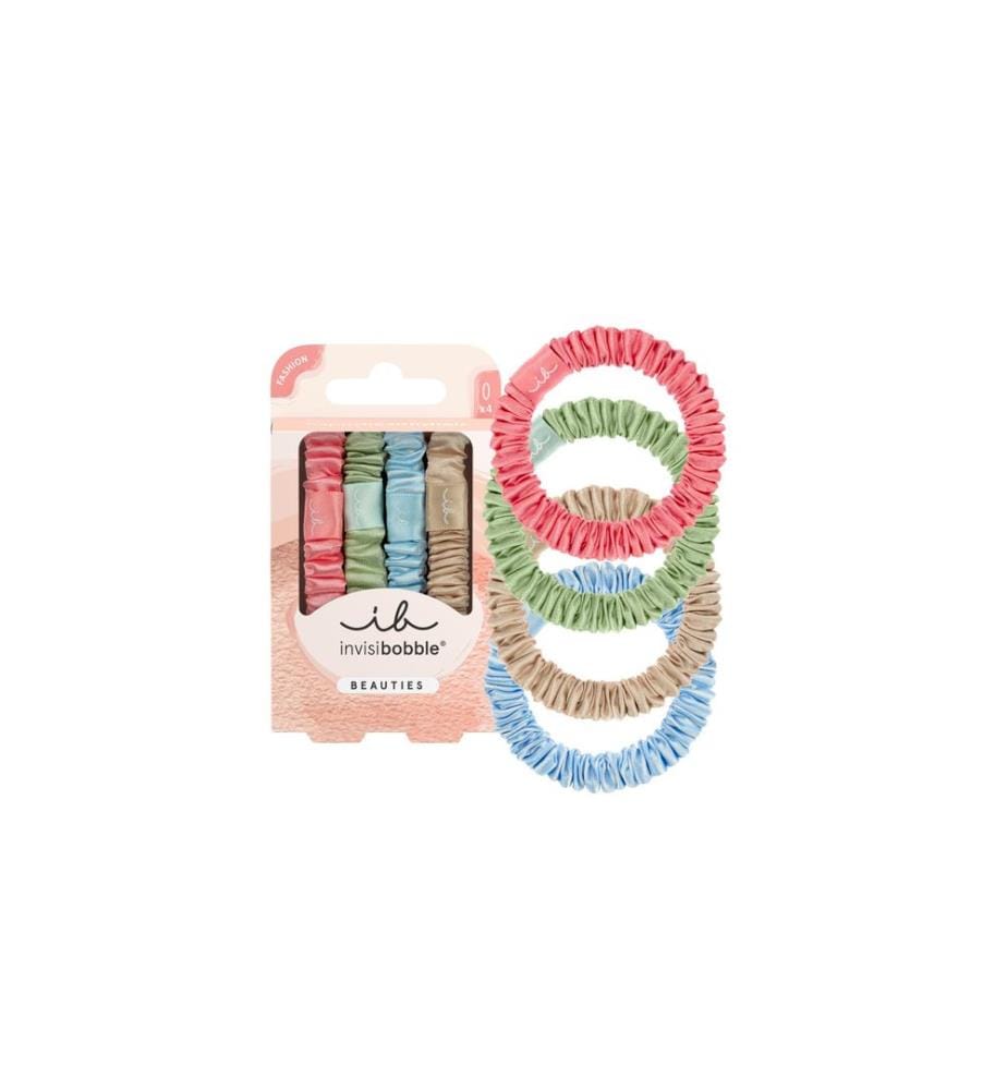 Invisibobble Élastique pour cheveux Beauties Satin Sorbet, 4 pièces