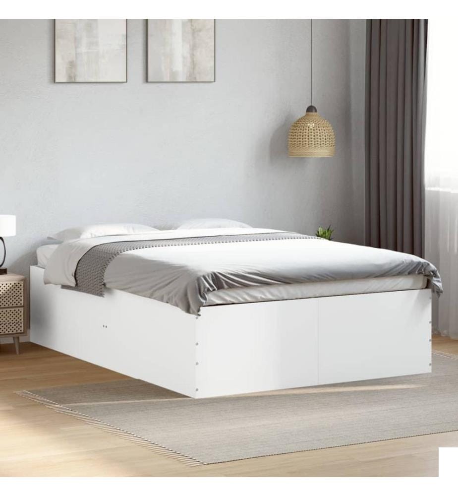 Cadre de lit sans matelas blanc 140x200 cm